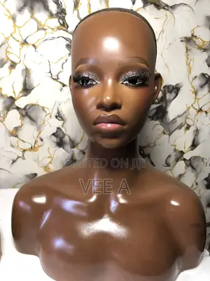 Glammed Mannequin With Shoulders+makeup for Wig/Glasses/Gele Display