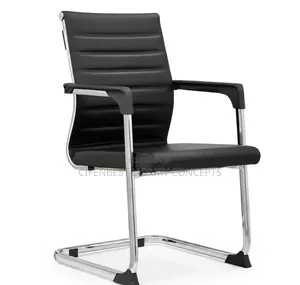 Black Office Lether Visitor Chair