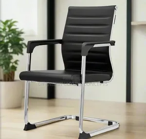 Black Office Lether Visitor Chair