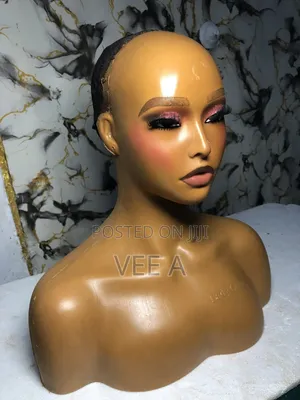 Glammed Mannequin With Shoulders+makeup for Wig/Glasses/Gele Displays