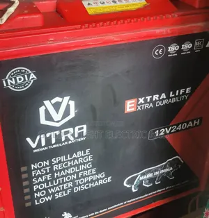 Vitra 12V 240Ah Indian Tall Tubular Battery