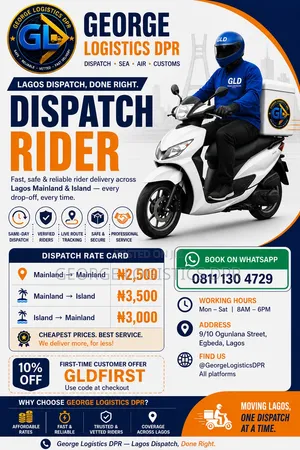 Affordable Dispatch Rider in Lagos – From ₦2,500