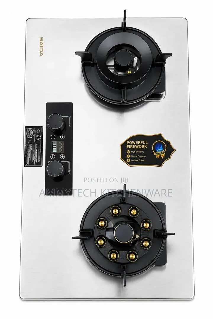 High Quality Saida Stainless Steel 2 -Burner Gas