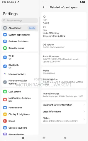 Xiaomi Redmi Pad 2 128 GB Gray
