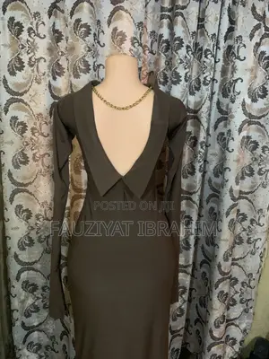 Long Maxi With Open Back and High Neck Line