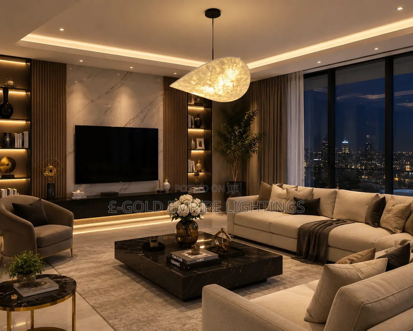 Luxury Modern Pendant Light | Elegant Living Room Ceiling Light