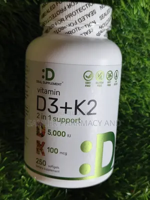 DEAL SUPPLEMENT Vitamin D3 5,000 IU + MK7 Softgels, 250 Count.
