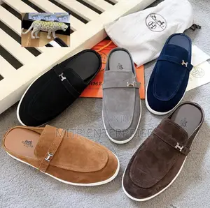 Hermes Men Suede Mule