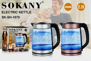 Sokany Transparent Electric Kettle 2.2L With LED Light