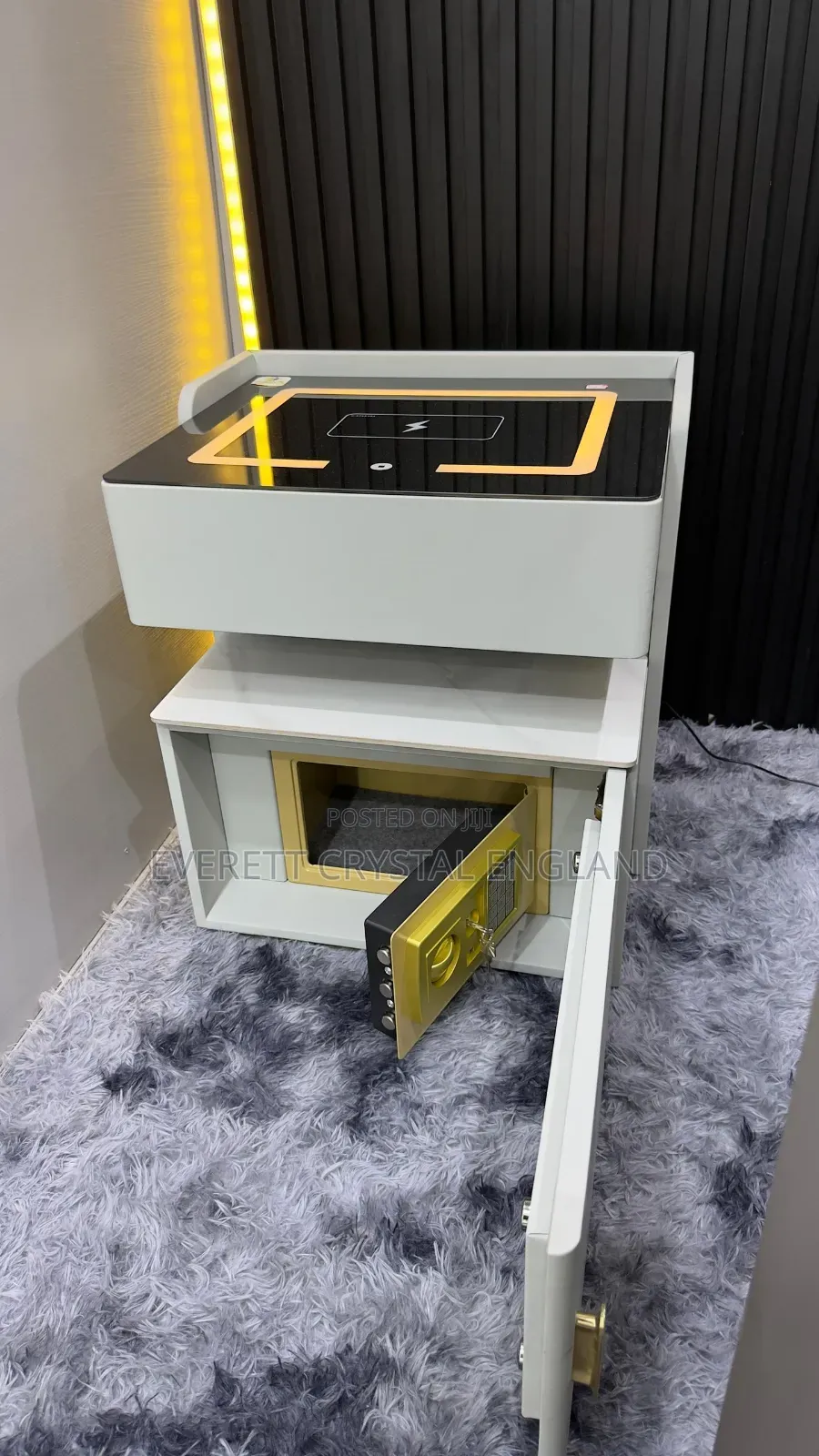 Smart Lock Table and Wireless Charging With Bluetooth Speaker