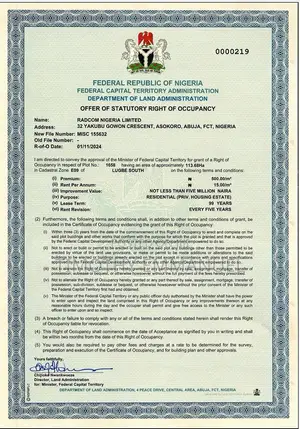 113.68 118.52 Hacters Serial Plots Lugbe South FCDA R of O for Sale