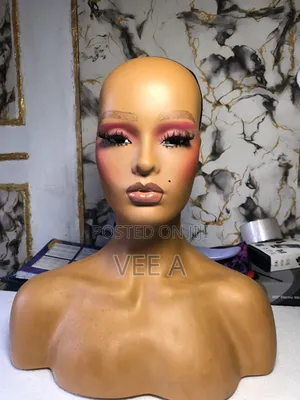 Glammed Mannequin With Shoulder+makeup for Wig/Glasses/Gele Displays