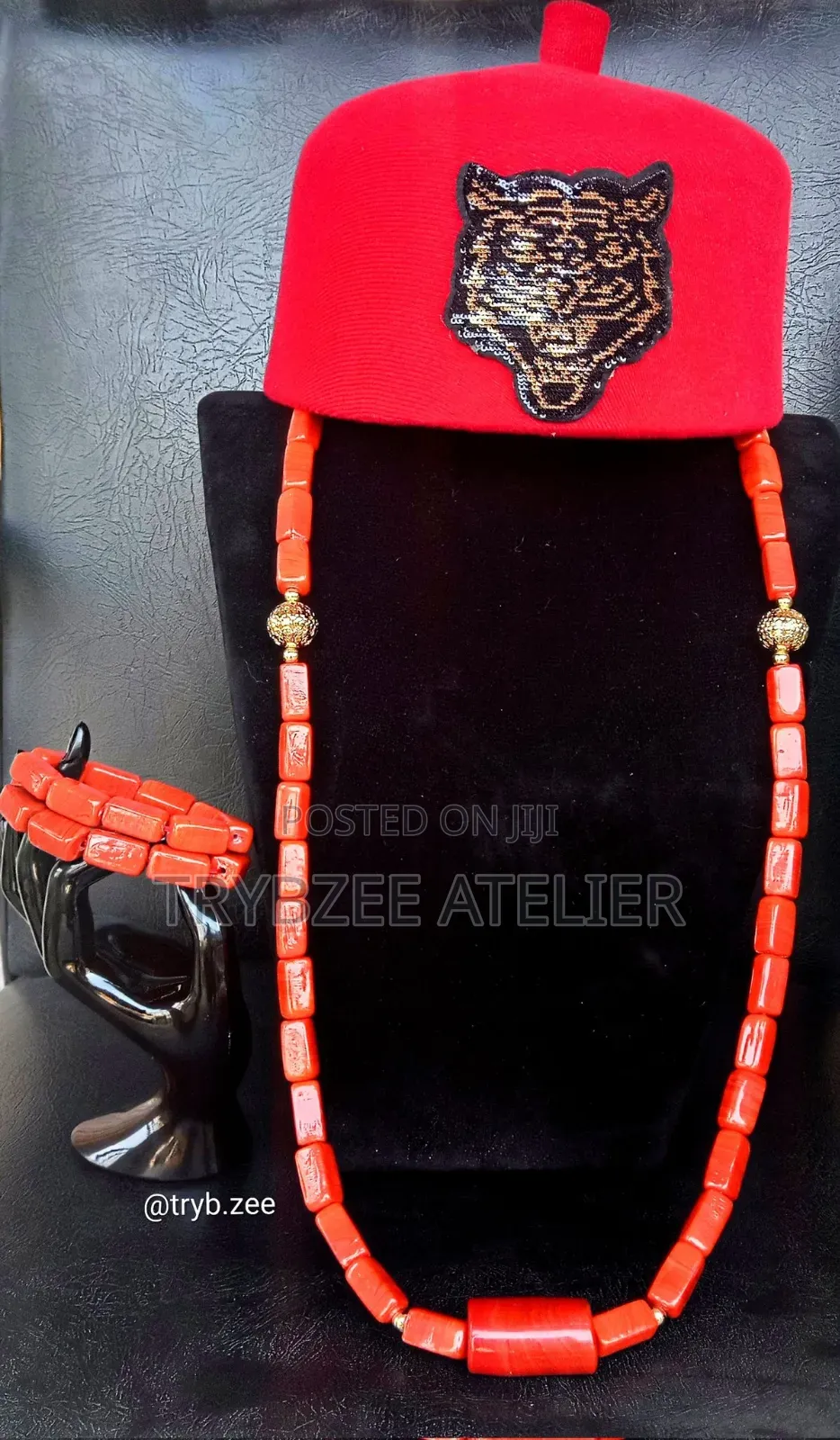 Royal Coral Set & Okpu Nze Cap