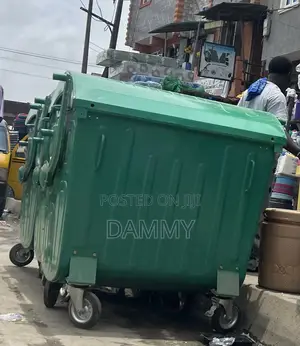 Heavy-Duty Green Commercial Wheelie Garbage Bin