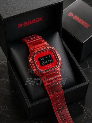 Transparent Red Digital G-Shock Casio
