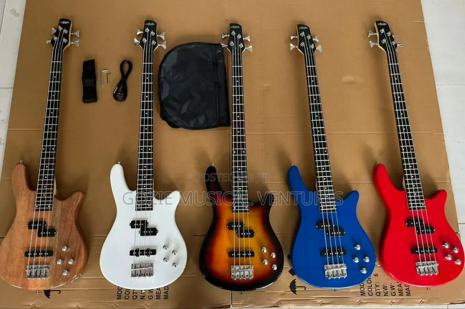 Ibanez 4 String Bass Guitar It Comes With Bag Cable and Strap Red And