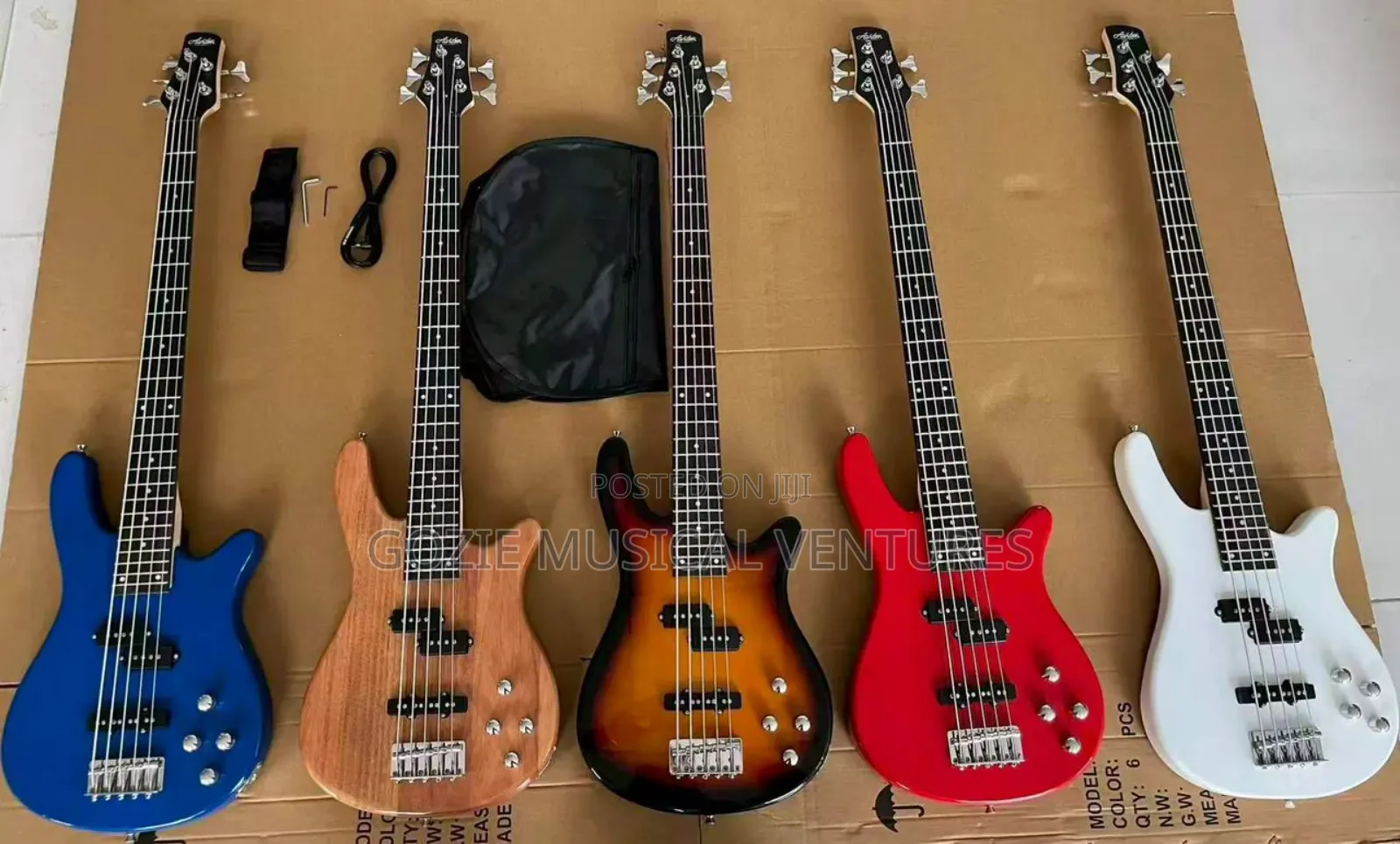 Ibanez 4 String Bass Guitar It Comes With Bag Cable and Strap Red And