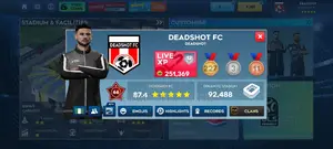 DLS 26 Premium Account – 87.4 Team Rating | Level 66 | Stadium