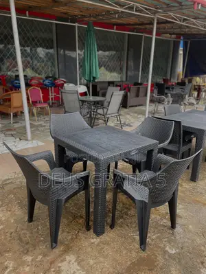 Plastic Rattan Table and Chair
