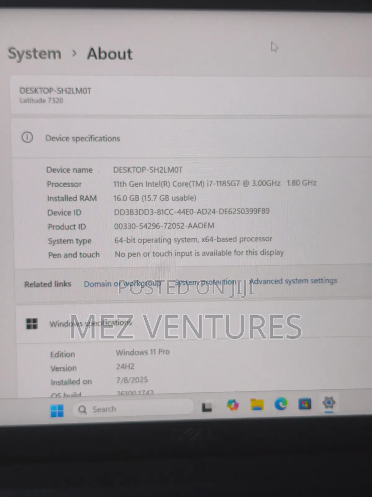 Laptop Dell Latitude 7320 16GB Intel Core i7 SSD 256GB