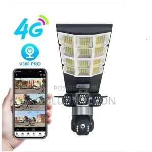 Complete 3lense Solar-Powered Street Light and V380 4g Simcard Motion