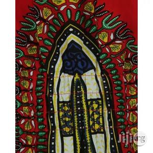 African Print Traditional Midi Dress - Red