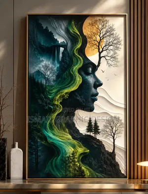 Premium Double Exposure Nature Wall Art Framed Canvas