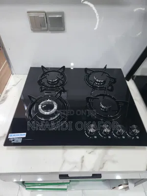 4 Burner Gas Cooker Inbuilt Black Color