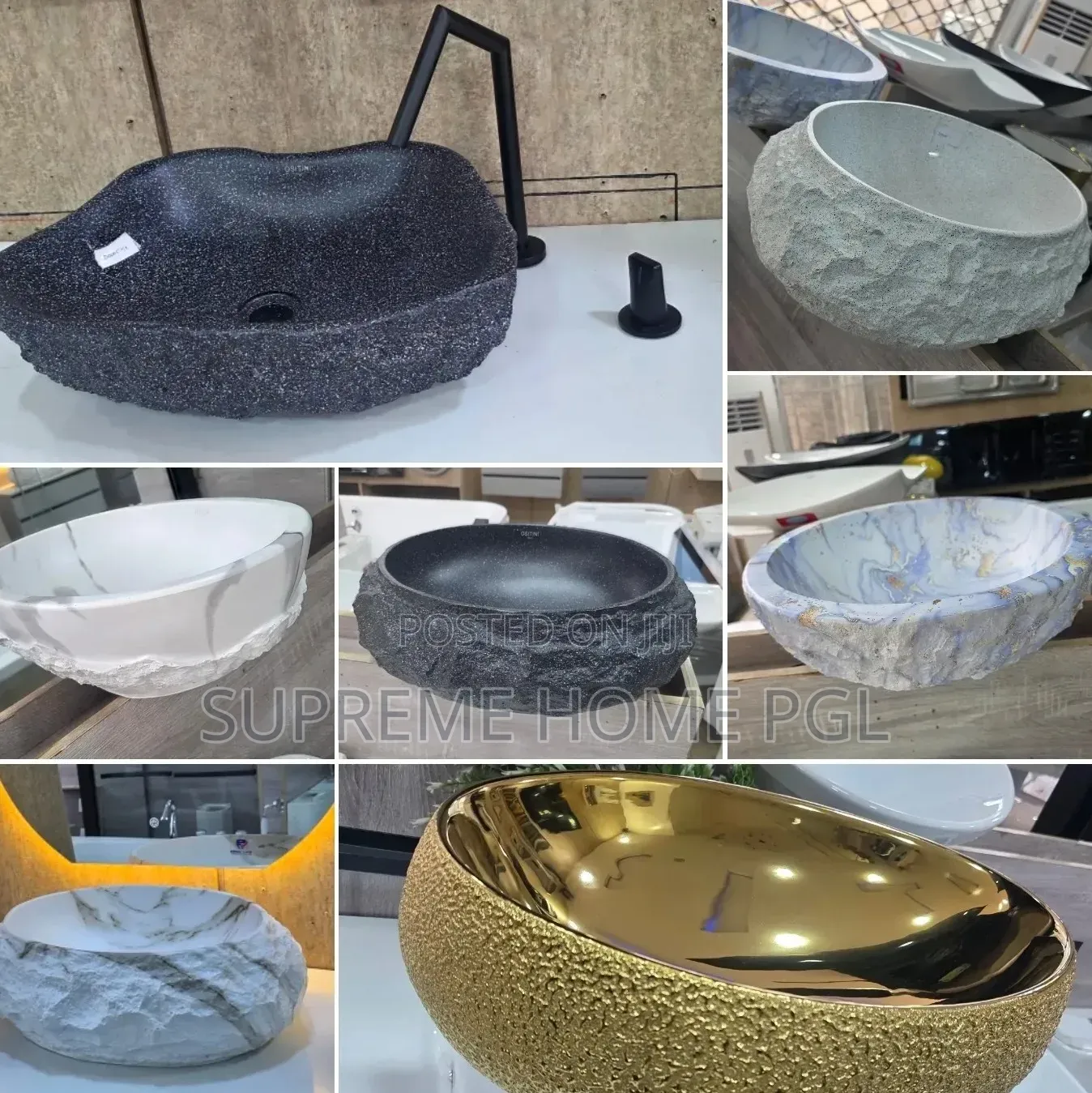 High Quality Unique Stone Textured Ceramic Countertop Basin