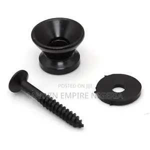 2pcs Black Guitar Strap Button for Classical, Electric and Bass Guitar