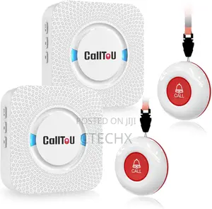 Caregiver Wireless Personal Alarm for Elderly 2 Receiver 2 Button