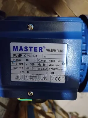 3HP Master Industrial Surface Water Pump (3PHASE). 100% Copper Coil