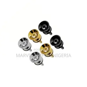 2pcs Guitar Strap Buckle Pins Silver | Black | Gold