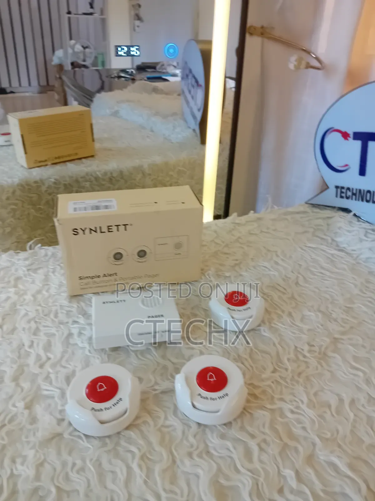 Caregiver Pager With 3 Wireless Call Buttons for Home Care