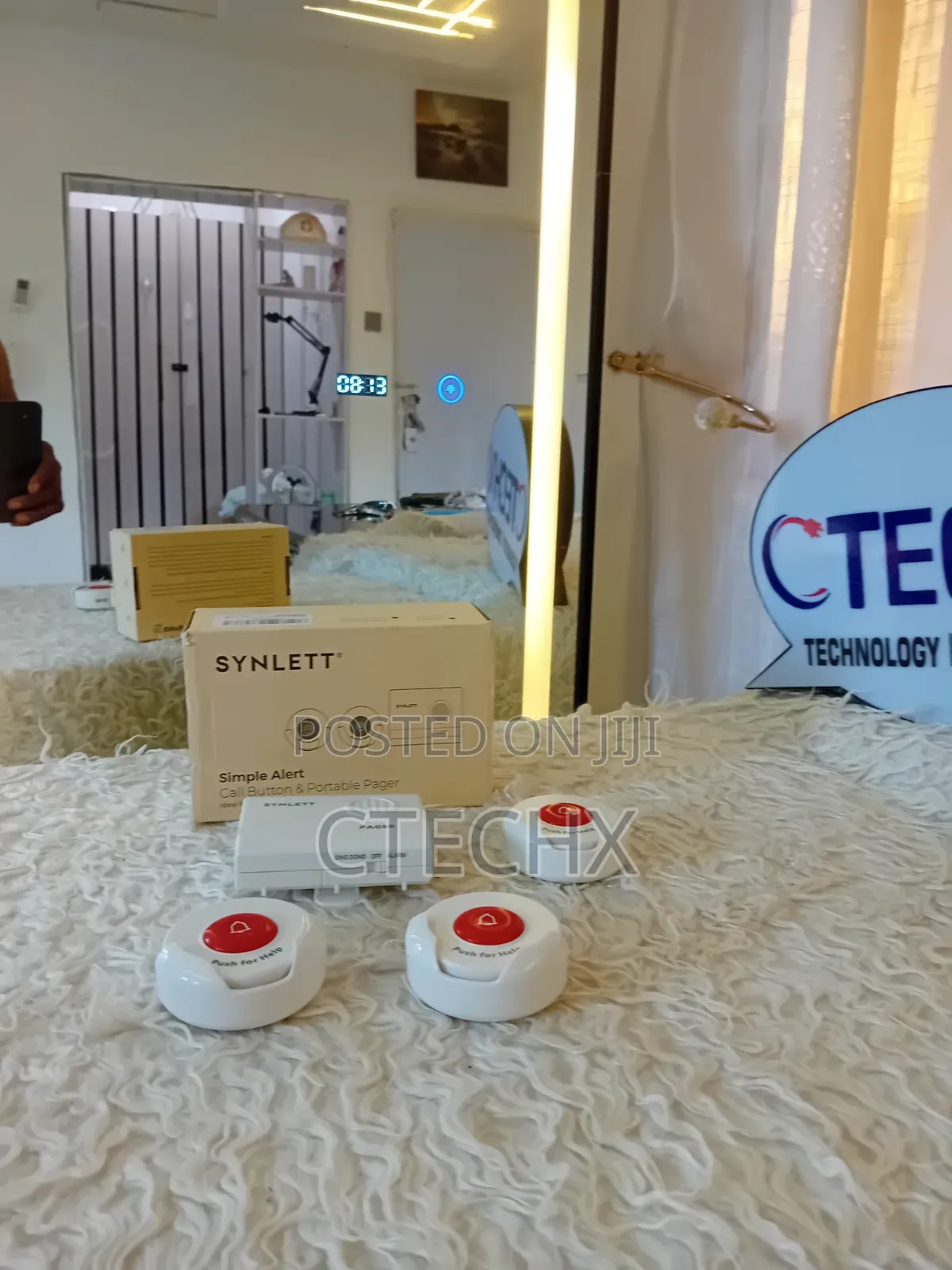 Caregiver Pager With 3 Wireless Call Buttons for Home Care