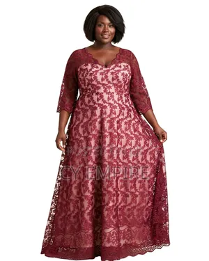 Maroon Rose Gown