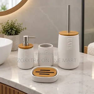 Ceramic 4-Piece Bathroom Accessories Set