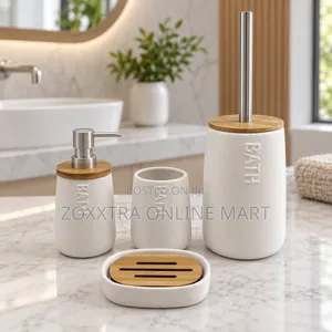 Ceramic 4-Piece Bathroom Accessories Set