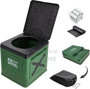 Foldable Portable Toilet for Camping Travel–Heavy Duty 150kg Capacity
