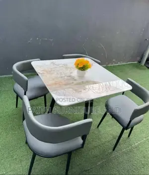Marble Dining Table and 4 Chairs
