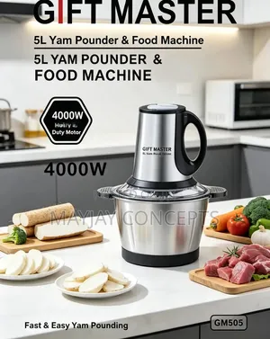 Gift Master 5L Yam Pounder Food Processor | Heavy-Duty Kitchen