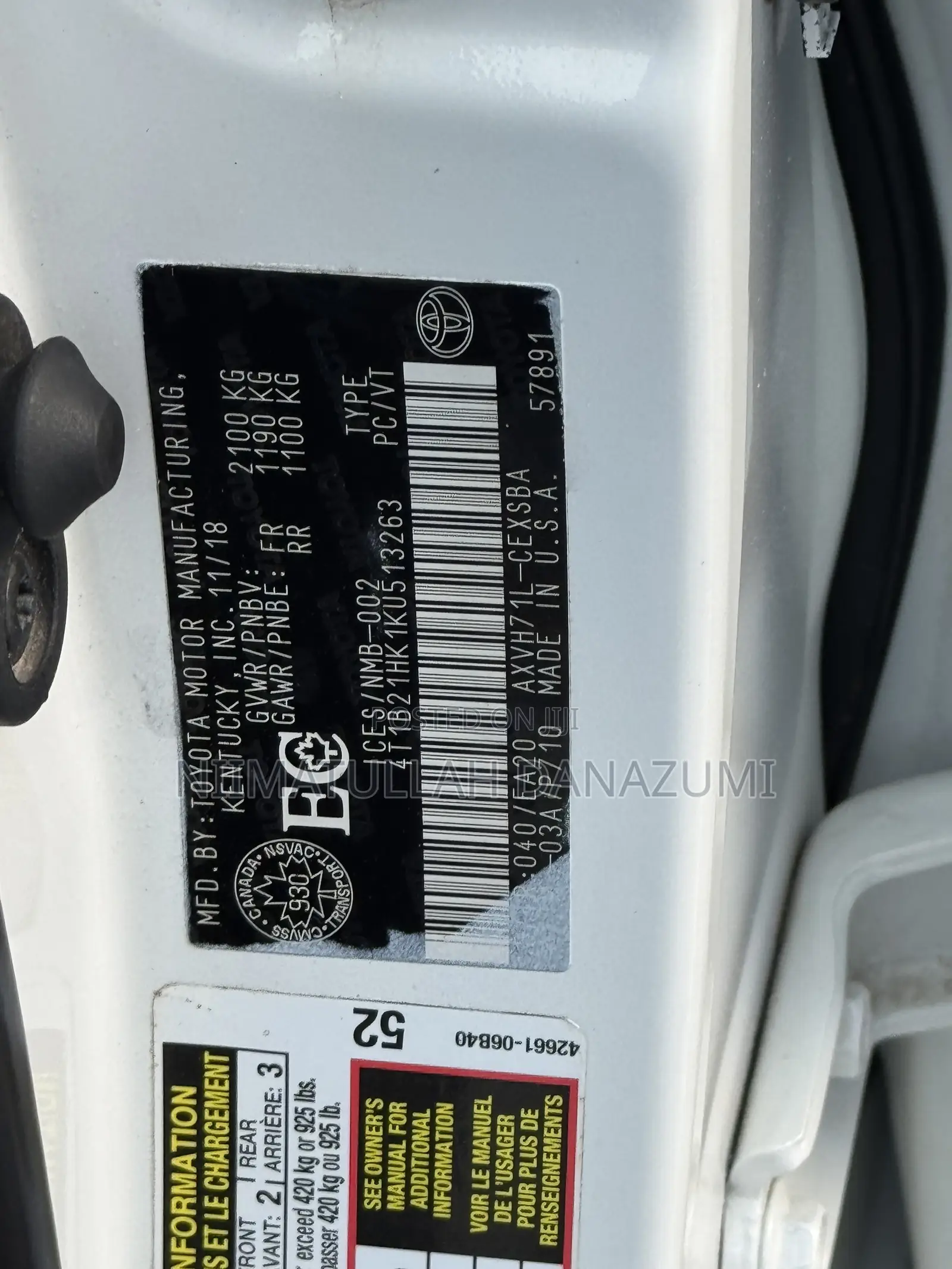 Toyota Camry 2019 White