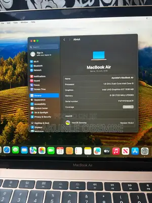 Laptop Apple MacBook Air 2018 8GB Intel Core i5 SSD 128GB