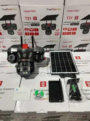 T31 V380 Triple Lens 4G Solar CCTV Camera – PTZ