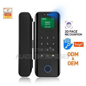 Facial Recognition Glass Door Smart Lock With Fingerprint,Code Access