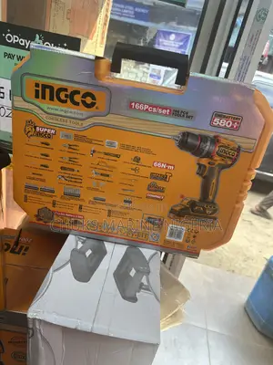 Ingco 166pcs Tools Set Cordless Drill