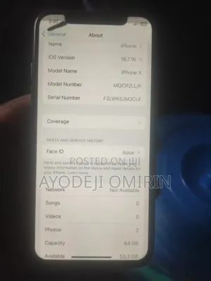 Apple iPhone X 64 GB Black