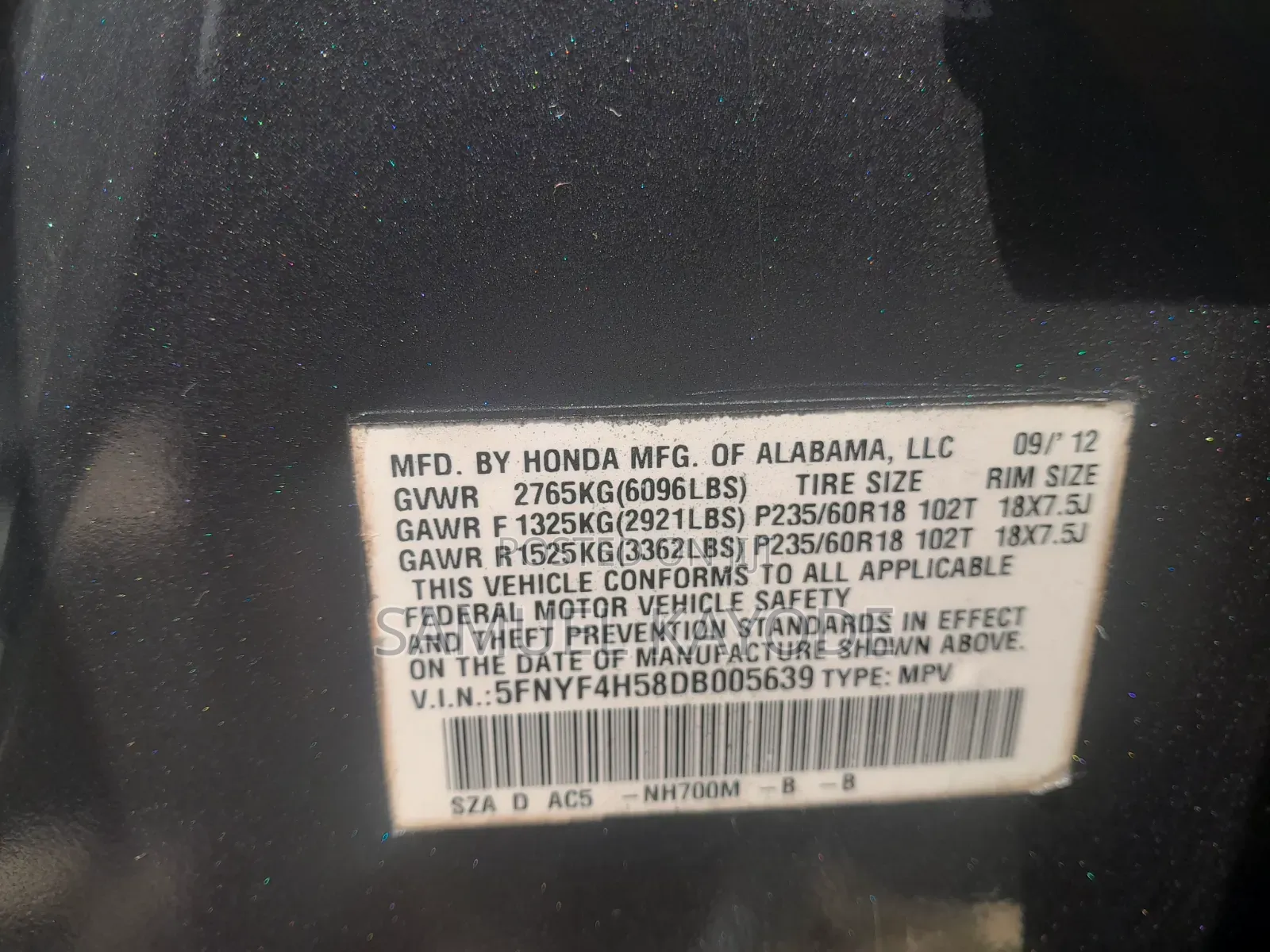 Honda Pilot 2013 Gray