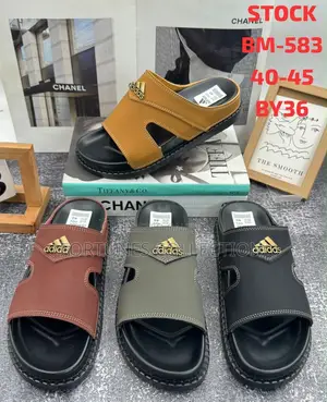 Adidas Men's Thick Sole Cut-Out Casual Pam Slippers BM-583