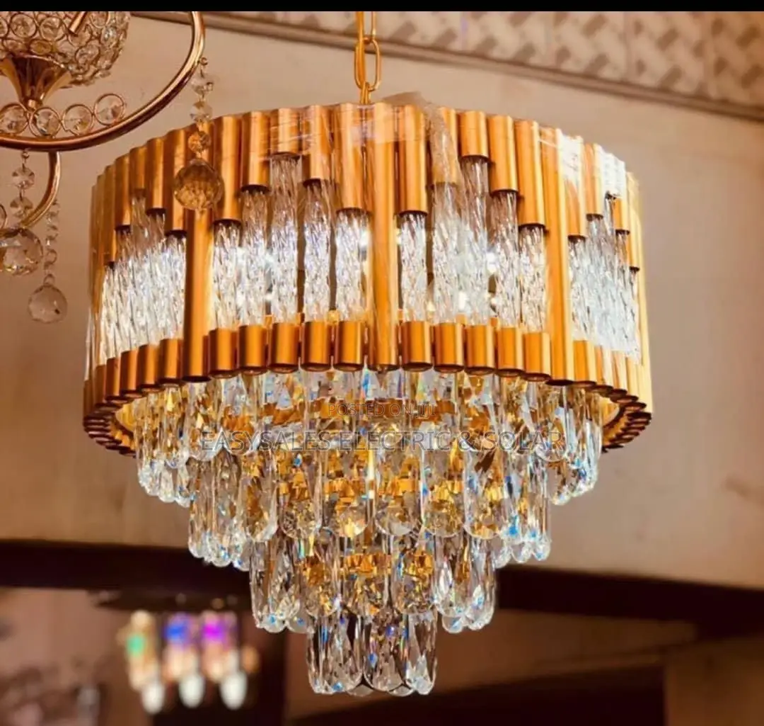 Modern Luxury Gold Crystal LED Chandelier